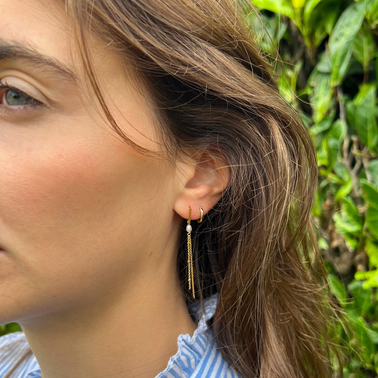 boucles d'oreilles artisanales perle d'eau douce
