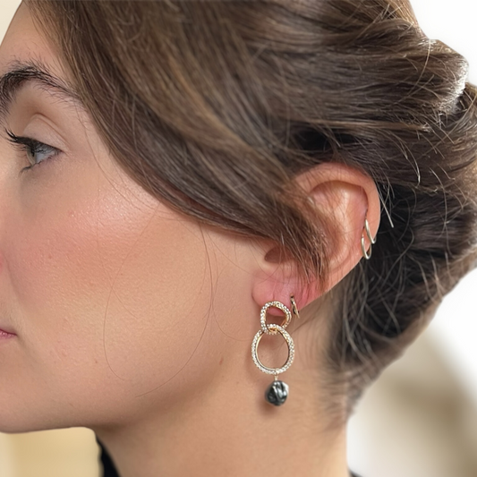 bijoux boucles d'oreilles perle de tahiti