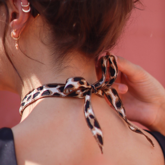 noeud ruban léopard keshi tahiti