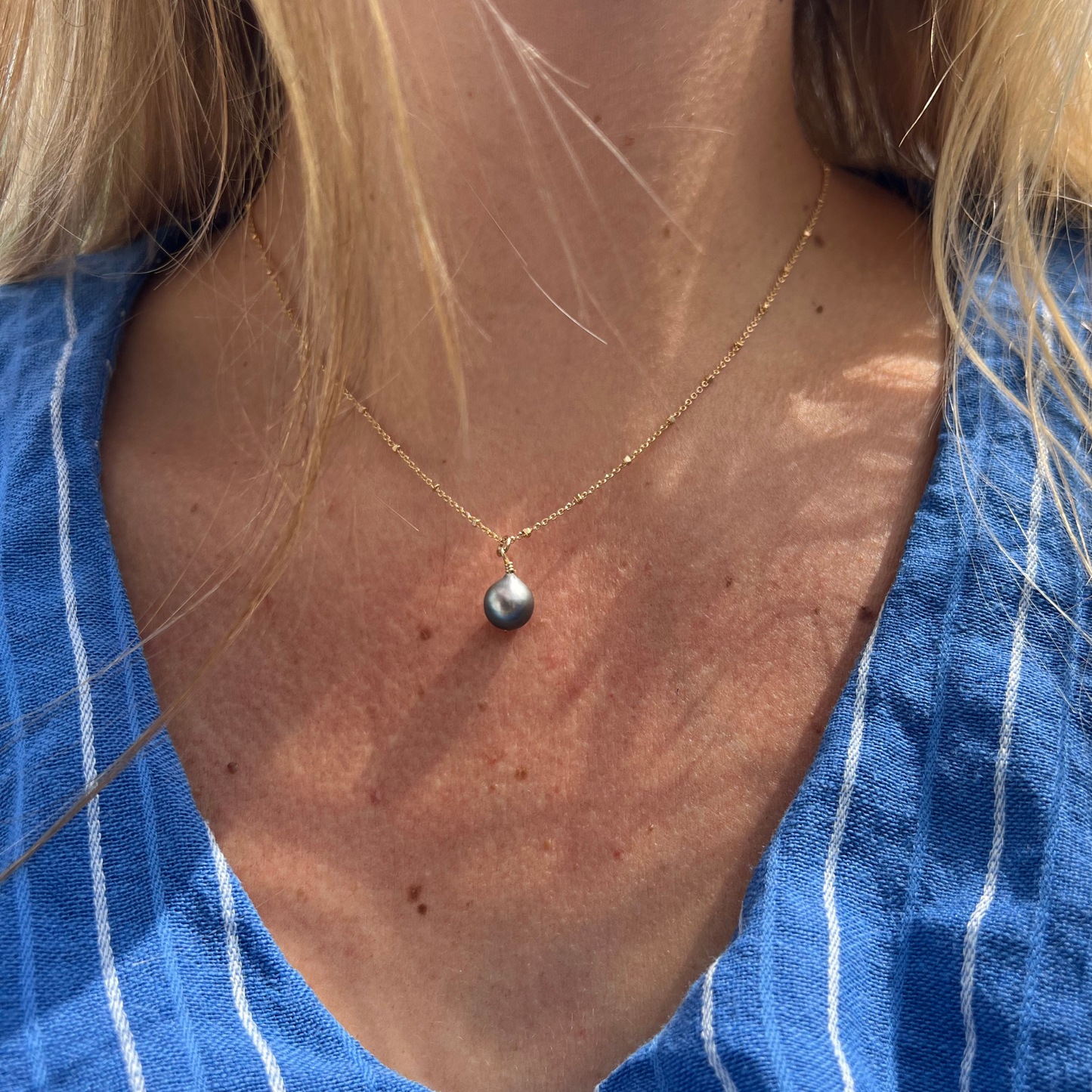 collier pendentif perle de tahiti