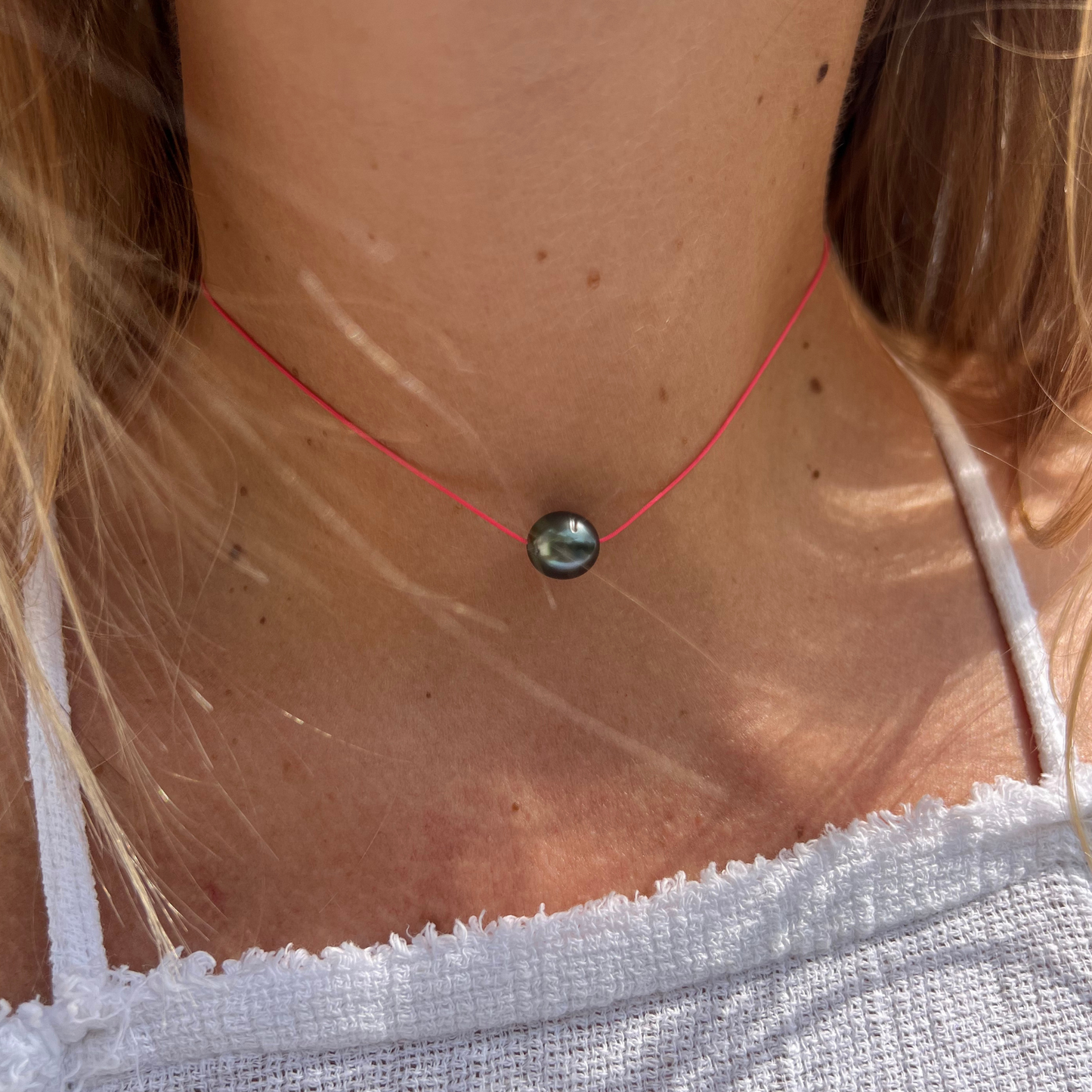 Collier cordon perle de tahiti
