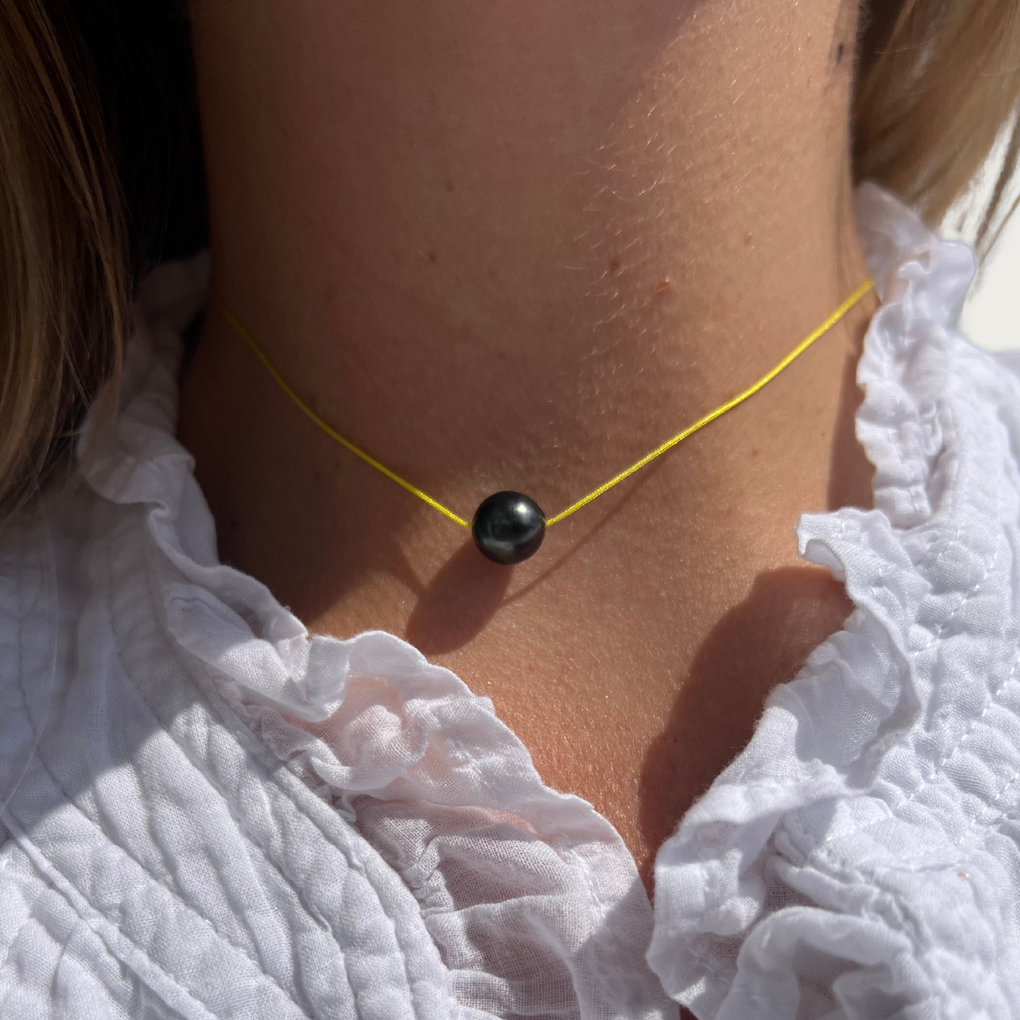 Collier ras de cou perle de tahiti