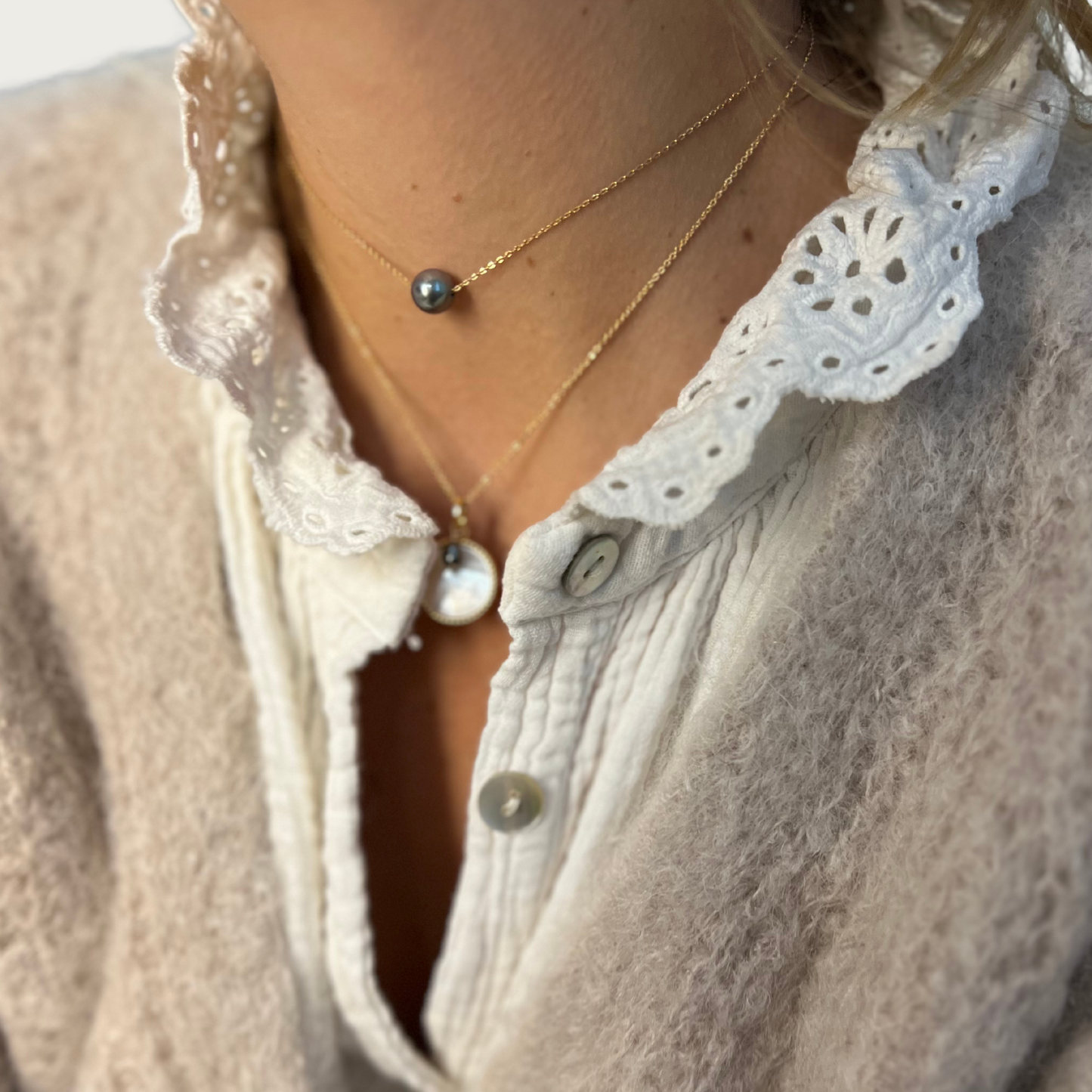 collier femme perle de tahiti