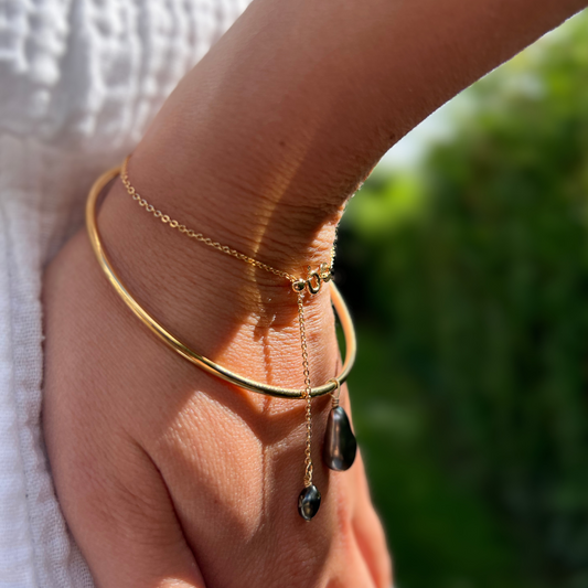 Bracelet jonc perle de tahiti