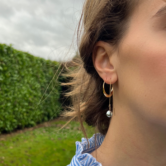 Monoboucle keshi de tahiti