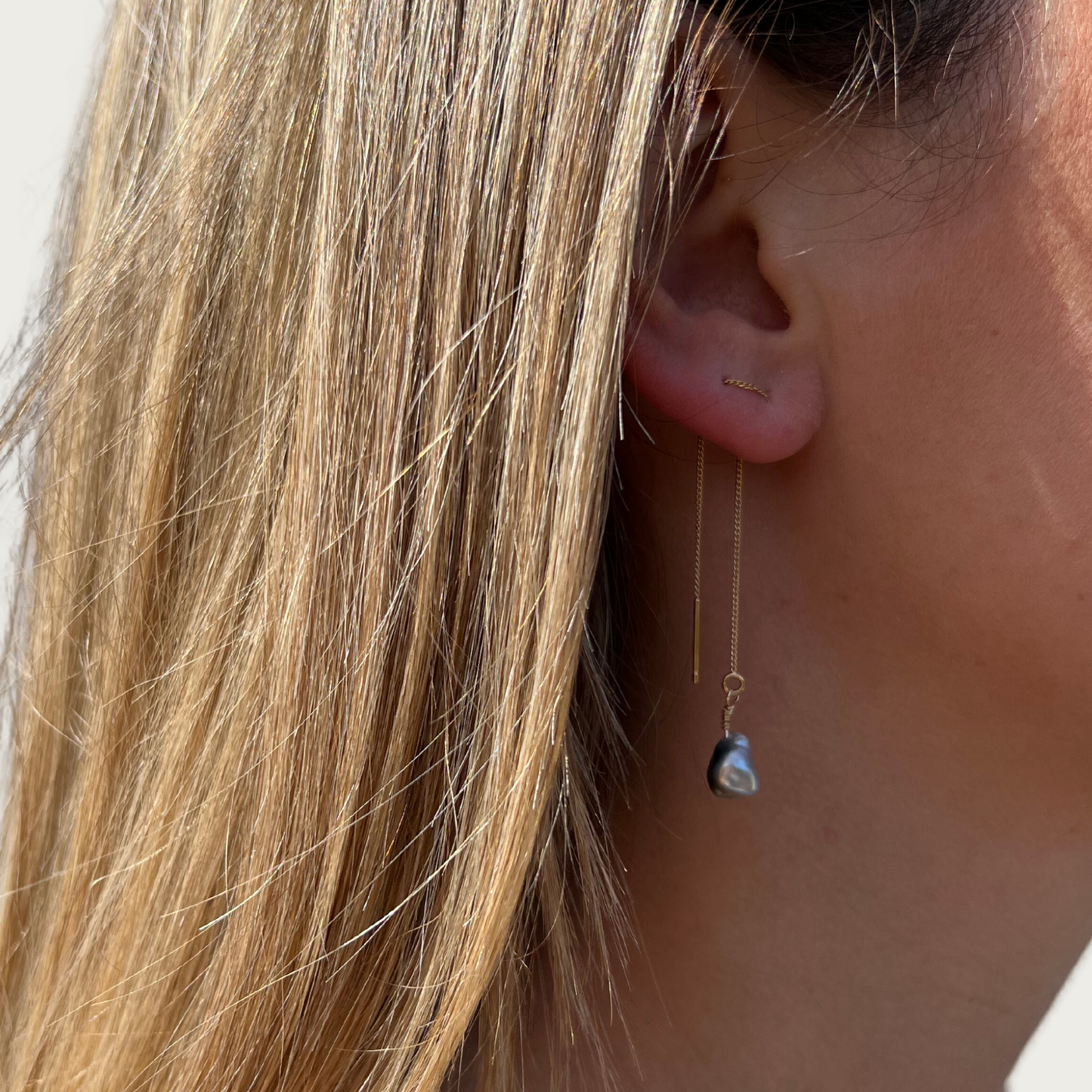 Boucle d'oreille femme keshi de tahiti