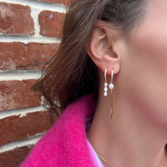 boucle d'oreille perle eau douce