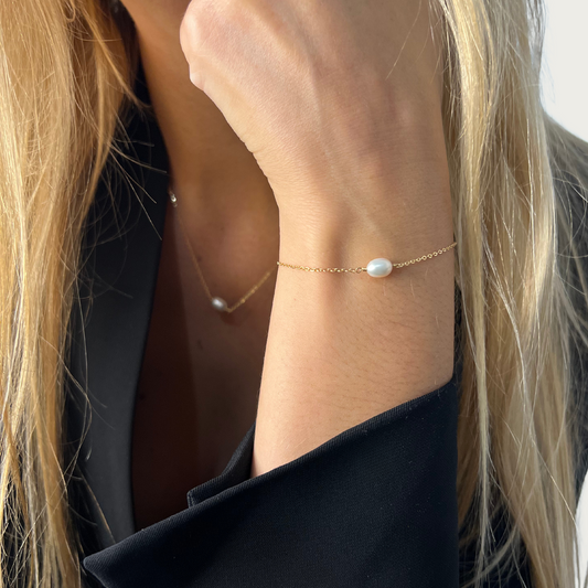 BRACELET L'ETERNEL -  Perle d'eau douce