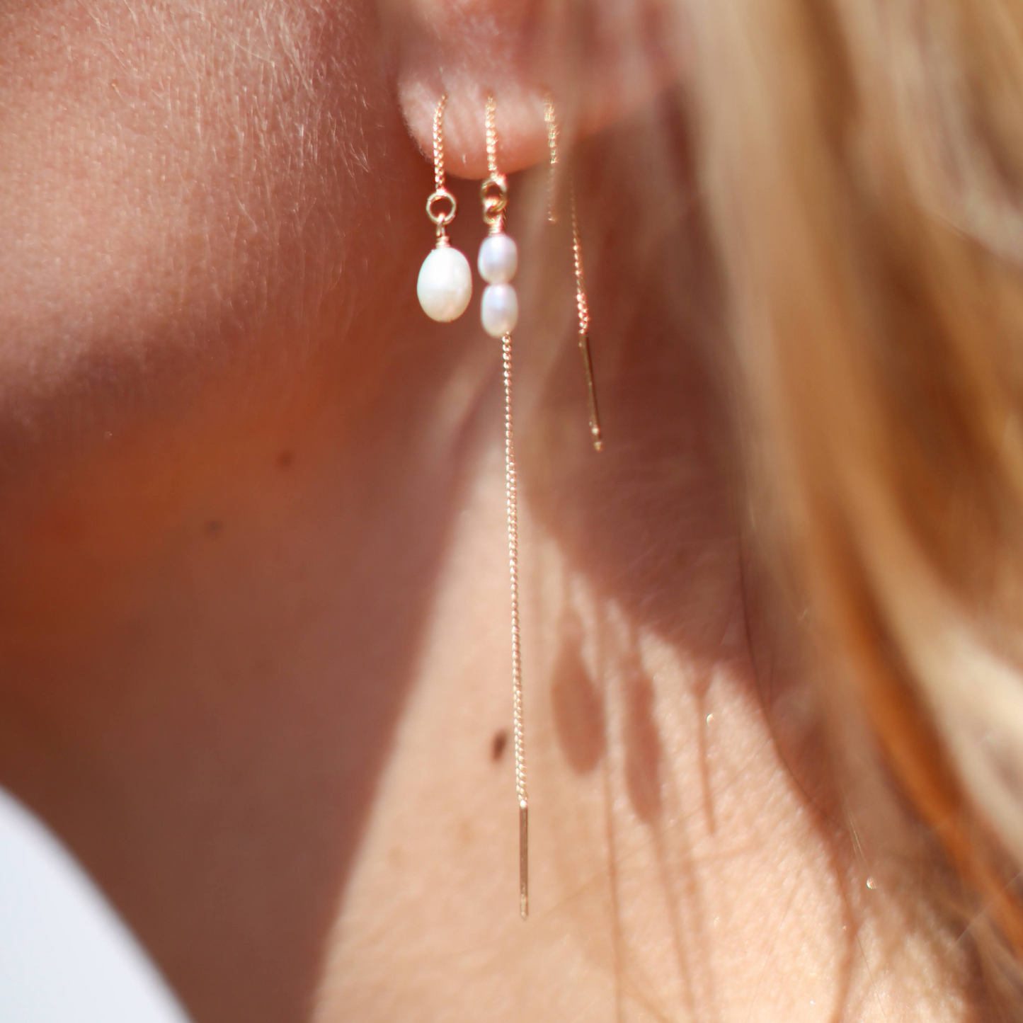 Mono boucle perle d'eau douce
