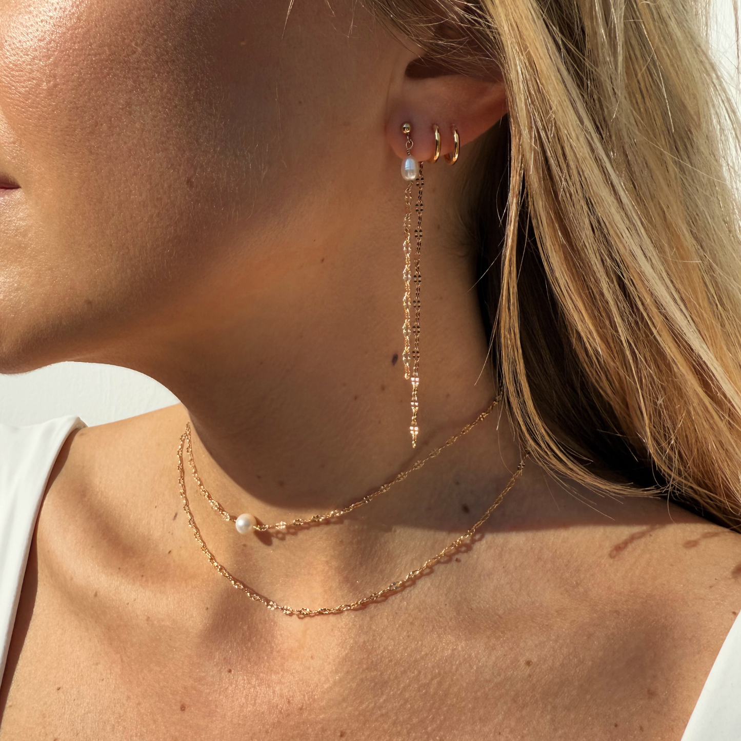 BOUCLES D'OREILLES LA RÊVEUSE - Perle d'eau douce