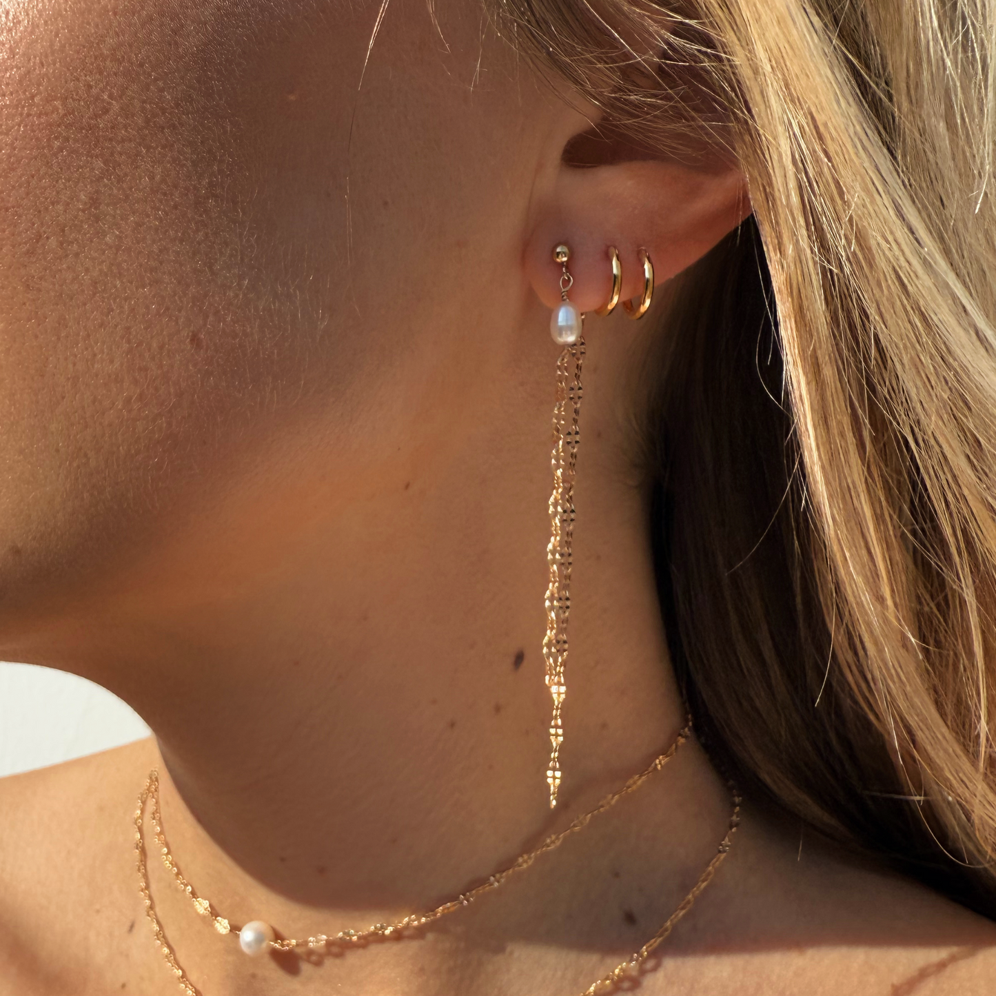 BOUCLES D'OREILLES LA RÊVEUSE - Perle d'eau douce